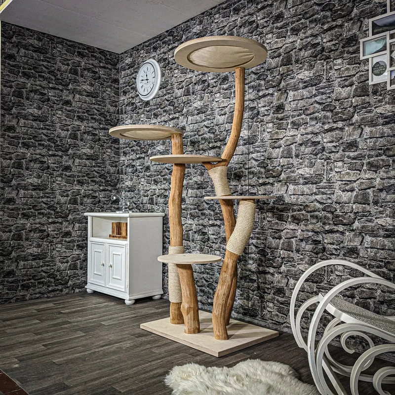 Naturkratzbaum 2357 Kratzbaum Natur Holz Design 180 cm hoch
