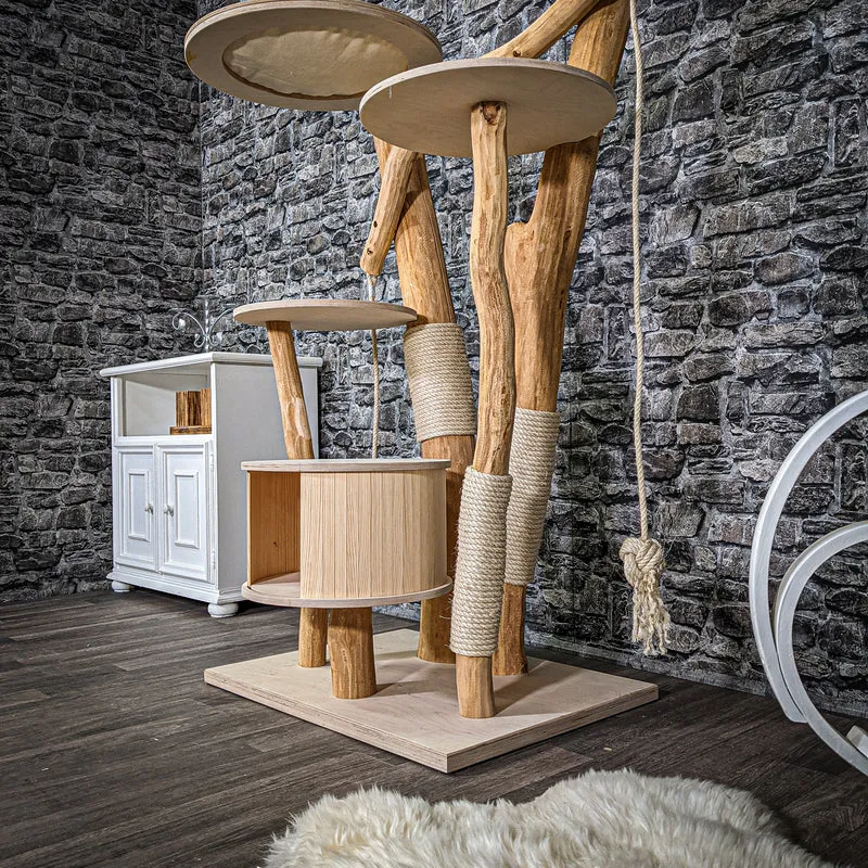 Naturkratzbaum 2358 Kratzbaum Natur Holz Design 160 cm hoch