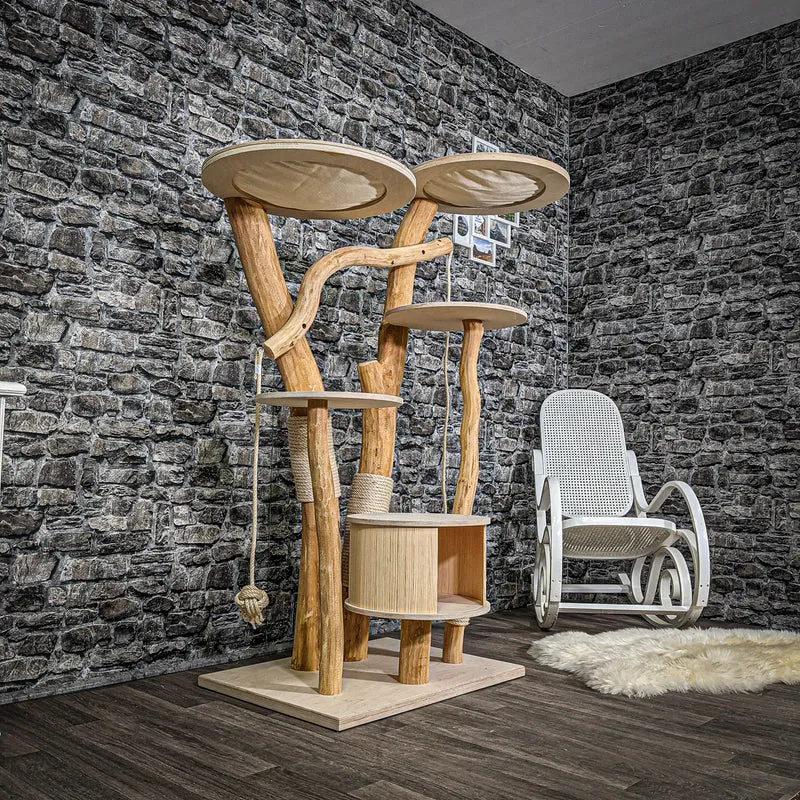 Naturkratzbaum 2358 Kratzbaum Natur Holz Design 160 cm hoch