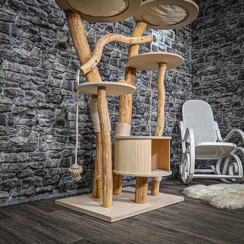 Naturkratzbaum 2358 Kratzbaum Natur Holz Design 160 cm hoch
