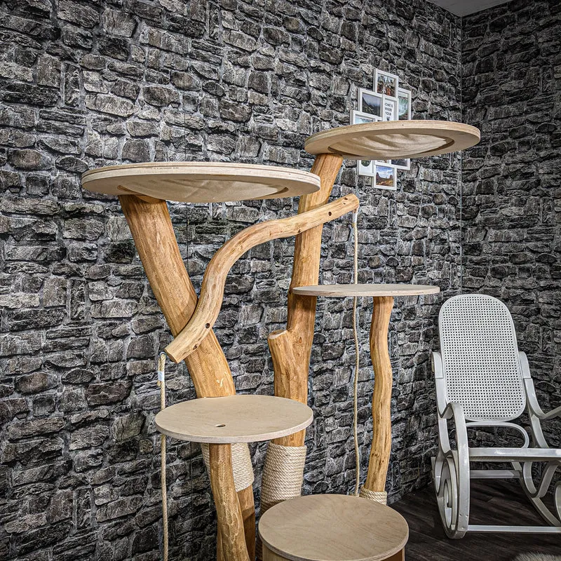 Naturkratzbaum 2358 Kratzbaum Natur Holz Design 160 cm hoch