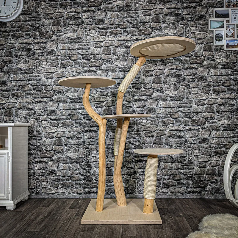 Naturkratzbaum 2359 Kratzbaum Natur Holz Design 145 cm hoch