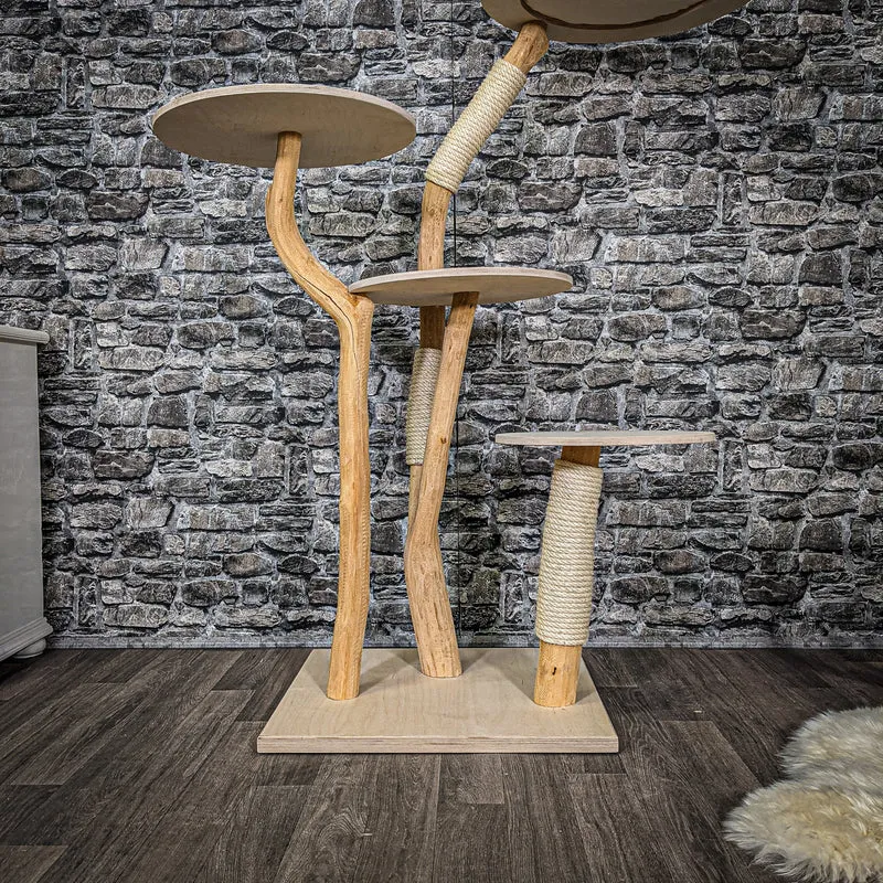 Naturkratzbaum 2359 Kratzbaum Natur Holz Design 145 cm hoch