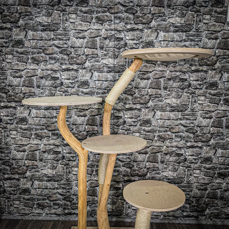 Naturkratzbaum 2359 Kratzbaum Natur Holz Design 145 cm hoch