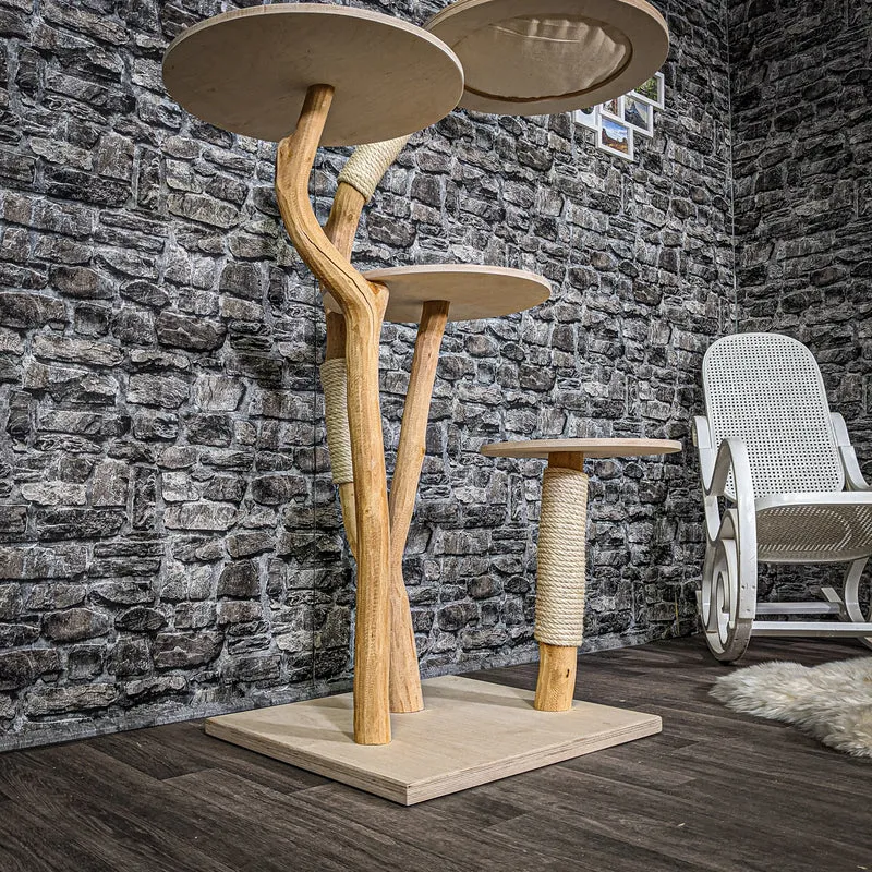 Naturkratzbaum 2359 Kratzbaum Natur Holz Design 145 cm hoch
