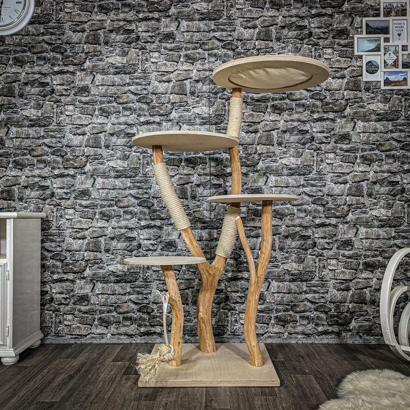 Naturkratzbaum 2362 Kratzbaum Natur Holz Design 150 cm hoch