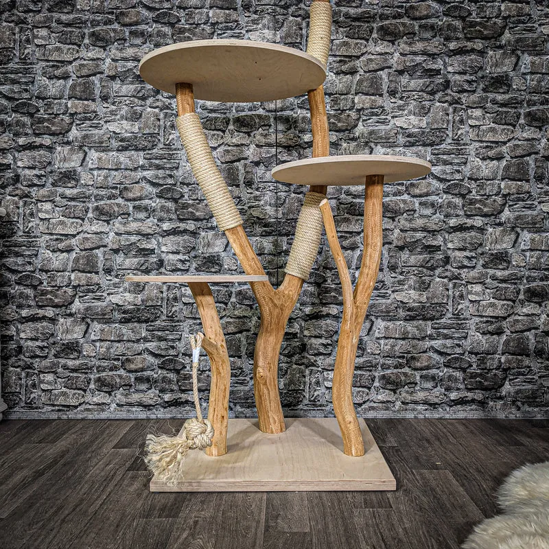 Naturkratzbaum 2362 Kratzbaum Natur Holz Design 150 cm hoch