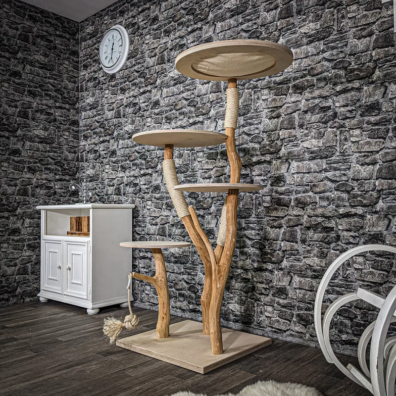 Naturkratzbaum 2362 Kratzbaum Natur Holz Design 150 cm hoch