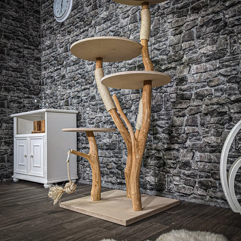 Naturkratzbaum 2362 Kratzbaum Natur Holz Design 150 cm hoch