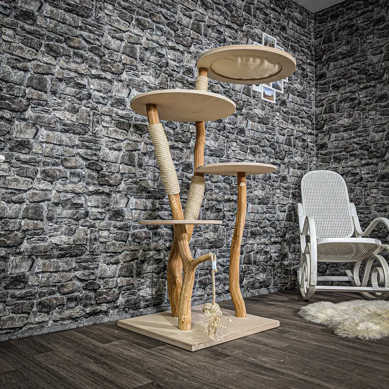 Naturkratzbaum 2362 Kratzbaum Natur Holz Design 150 cm hoch