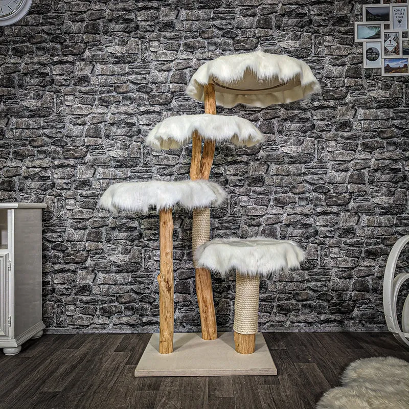 Naturkratzbaum 2363 Kratzbaum Natur Holz Design 145 cm hoch