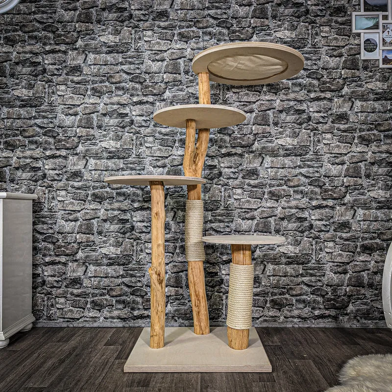 Naturkratzbaum 2363 Kratzbaum Natur Holz Design 145 cm hoch