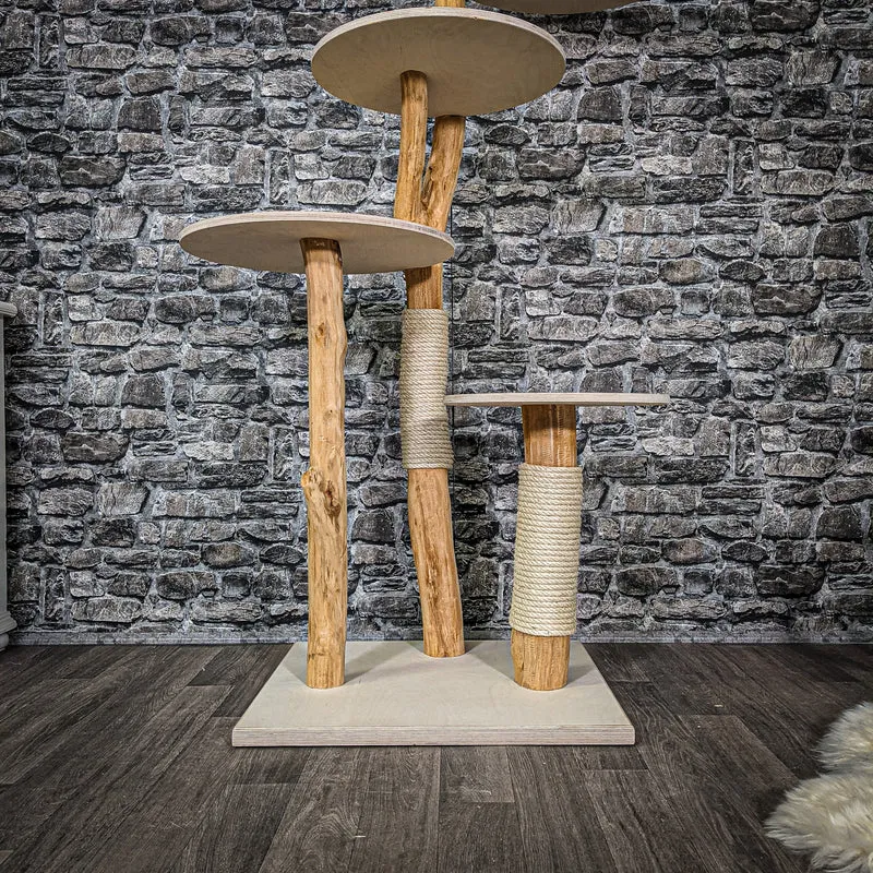 Naturkratzbaum 2363 Kratzbaum Natur Holz Design 145 cm hoch