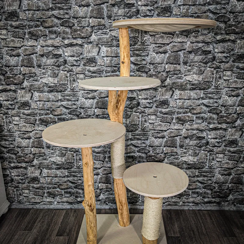 Naturkratzbaum 2363 Kratzbaum Natur Holz Design 145 cm hoch
