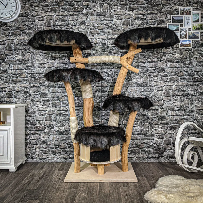 Naturkratzbaum 2364 Kratzbaum Natur Holz Design 155 cm hoch