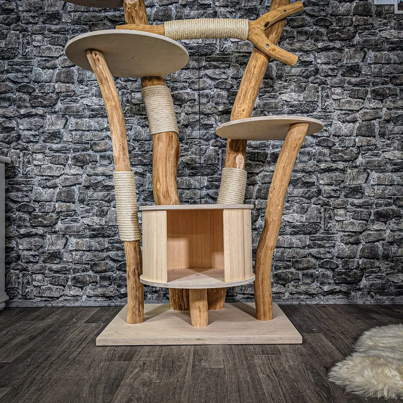 Naturkratzbaum 2364 Kratzbaum Natur Holz Design 155 cm hoch