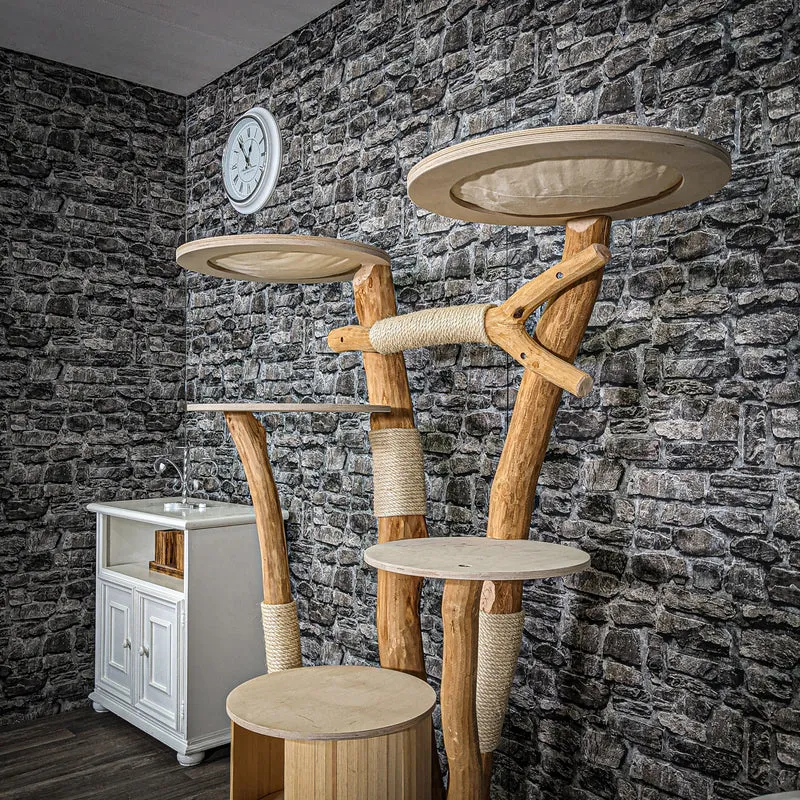 Naturkratzbaum 2364 Kratzbaum Natur Holz Design 155 cm hoch