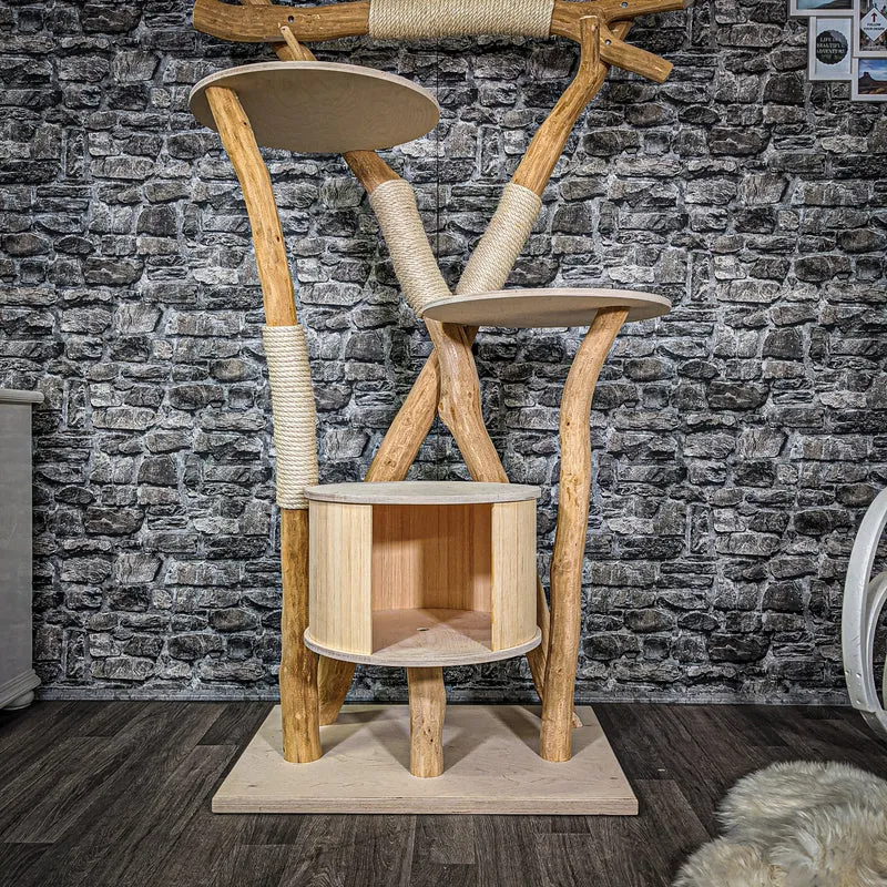 Naturkratzbaum 2365 Kratzbaum Natur Holz Design 190 cm hoch