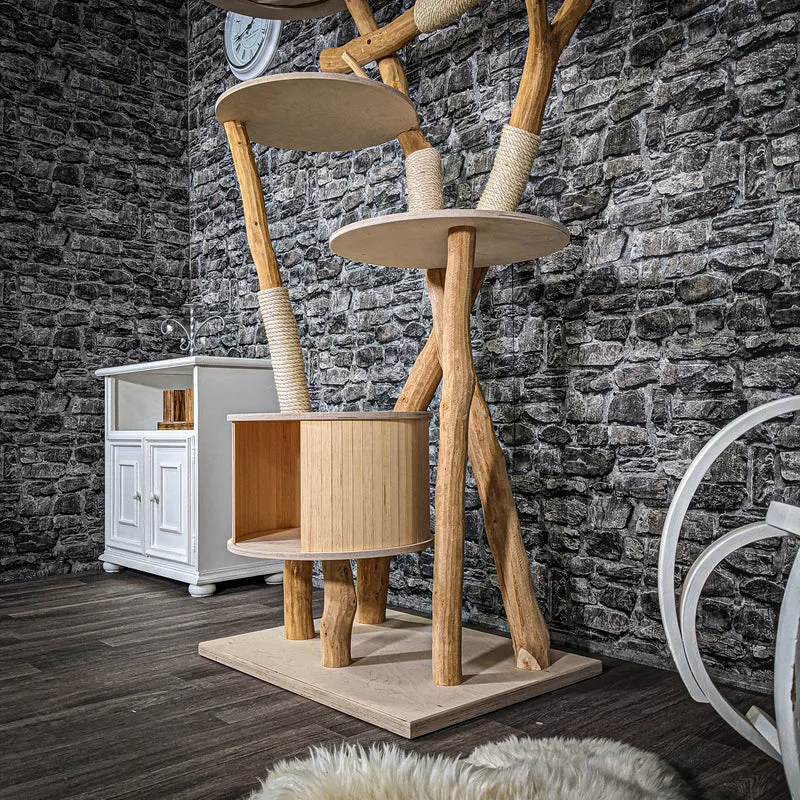 Naturkratzbaum 2365 Kratzbaum Natur Holz Design 190 cm hoch