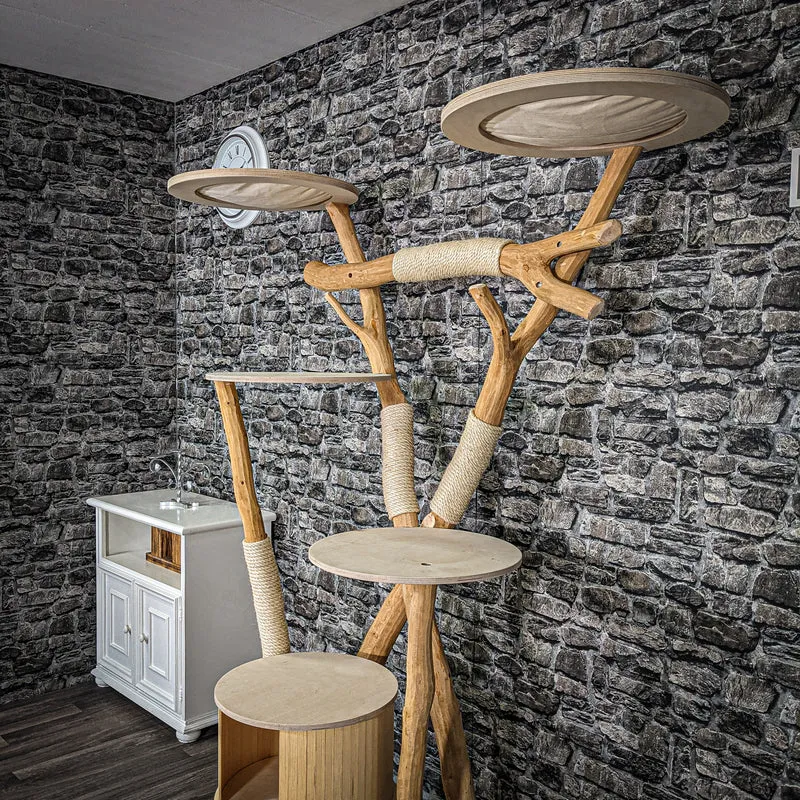 Naturkratzbaum 2365 Kratzbaum Natur Holz Design 190 cm hoch