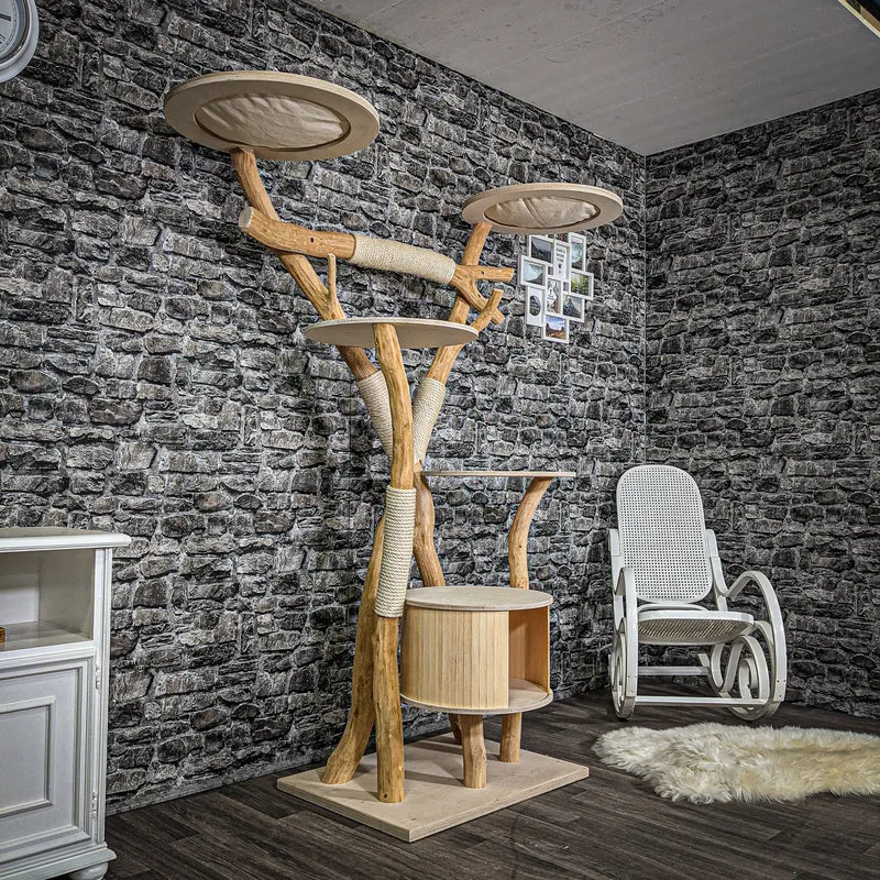 Naturkratzbaum 2365 Kratzbaum Natur Holz Design 190 cm hoch