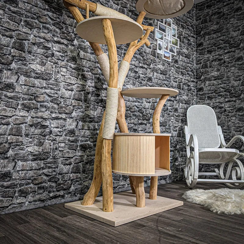 Naturkratzbaum 2365 Kratzbaum Natur Holz Design 190 cm hoch