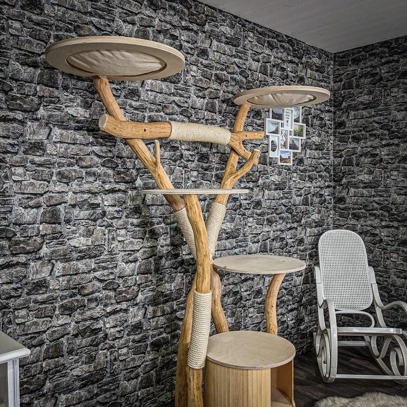 Naturkratzbaum 2365 Kratzbaum Natur Holz Design 190 cm hoch