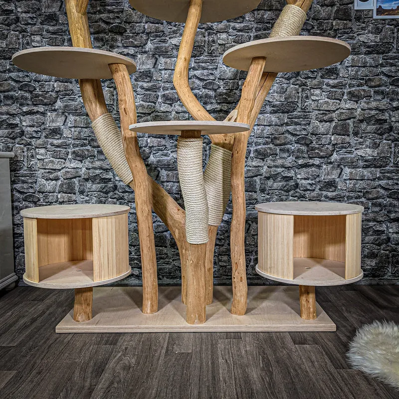 Naturkratzbaum 2322 Kratzbaum Natur Holz Design 197 cm hoch