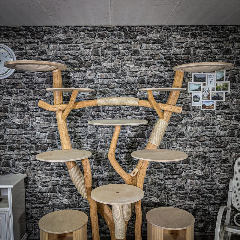 Naturkratzbaum 2322 Kratzbaum Natur Holz Design 197 cm hoch