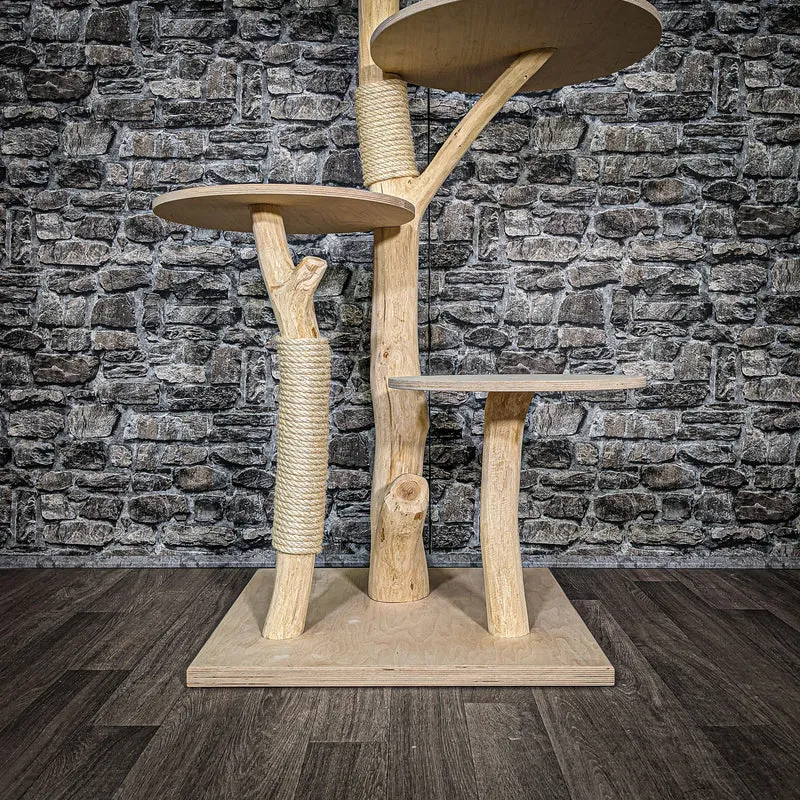 Naturkratzbaum 2576 Kratzbaum Natur Holz Design 134 cm hoch