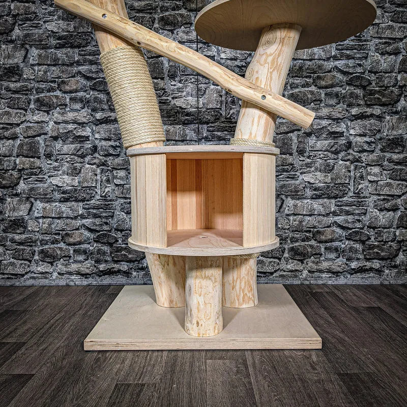 Naturkratzbaum 2575 Kratzbaum Natur Holz Design 129 cm hoch