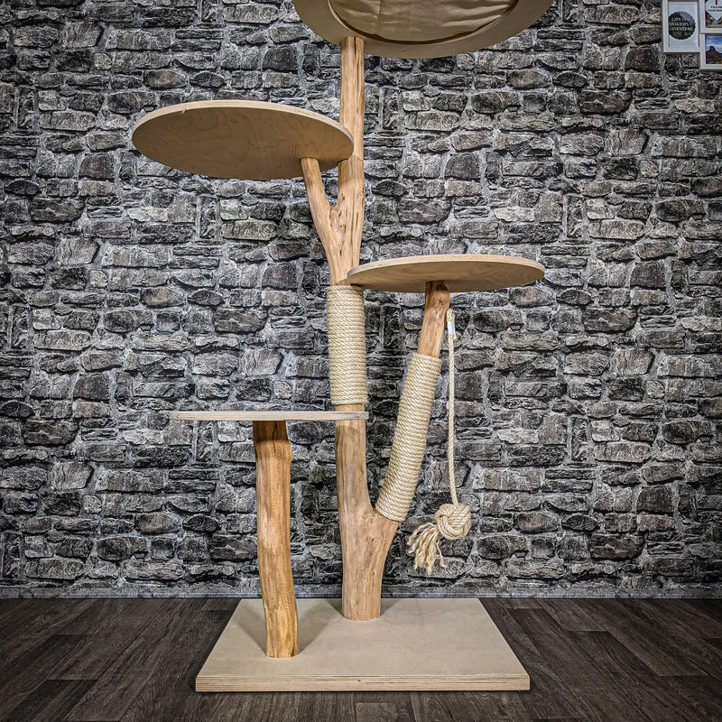 Naturkratzbaum 2573 Kratzbaum Natur Holz Design 145 cm hoch
