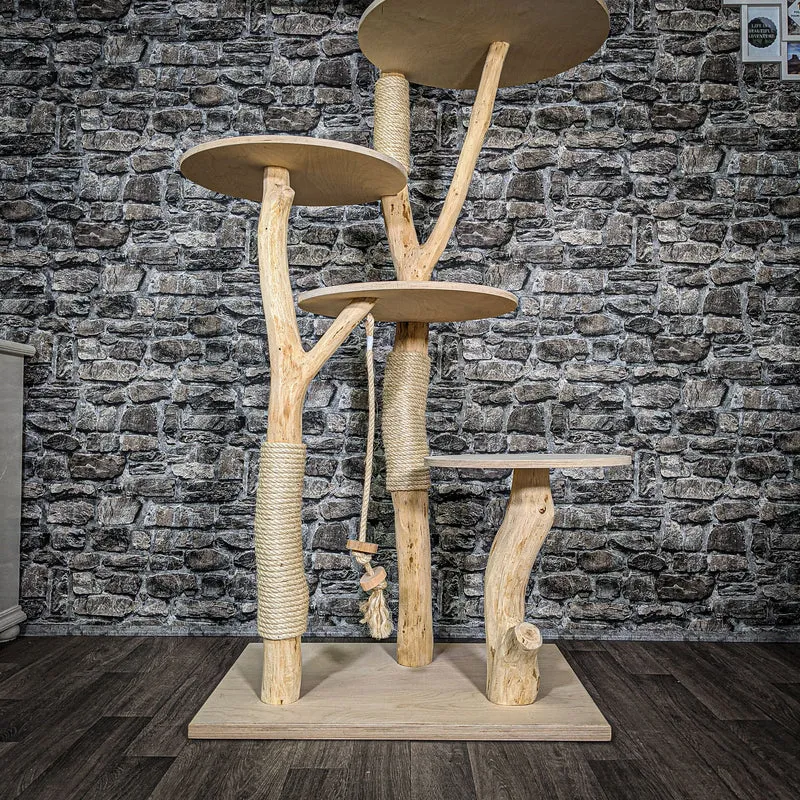 Naturkratzbaum 2568 Kratzbaum Natur Holz Design 173 cm hoch