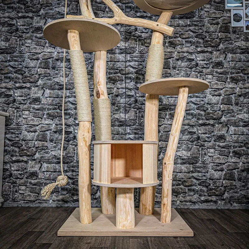 Naturkratzbaum 2567 Kratzbaum Natur Holz Design 195 cm hoch