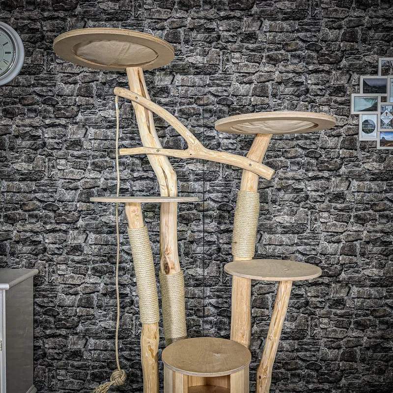 Naturkratzbaum 2567 Kratzbaum Natur Holz Design 195 cm hoch