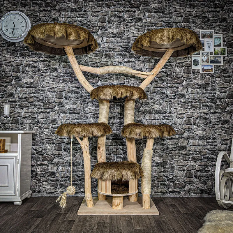 Naturkratzbaum 2566 Kratzbaum Natur Holz Design 170 cm hoch