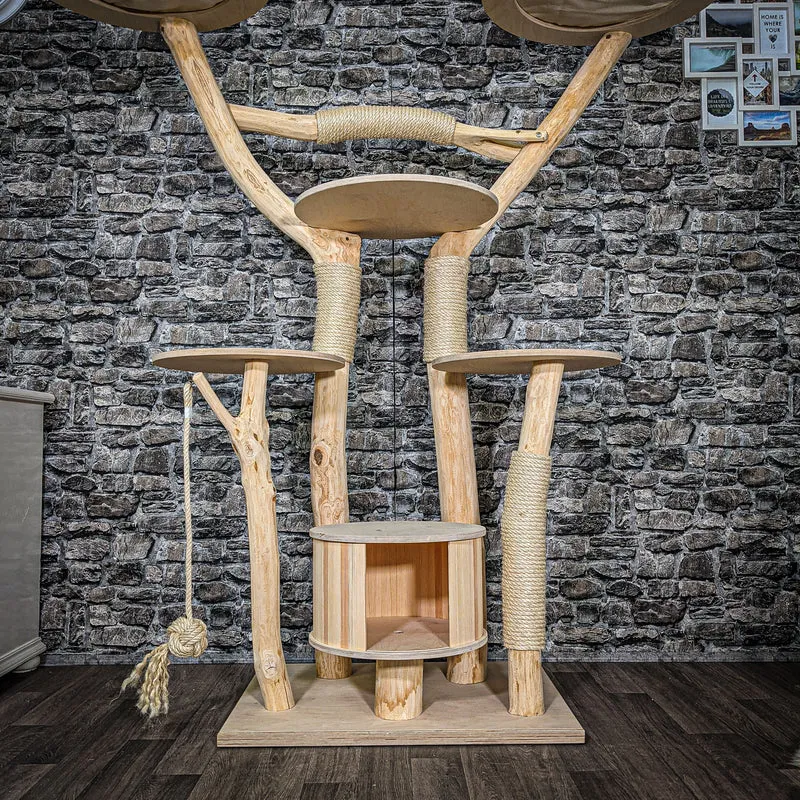 Naturkratzbaum 2566 Kratzbaum Natur Holz Design 170 cm hoch