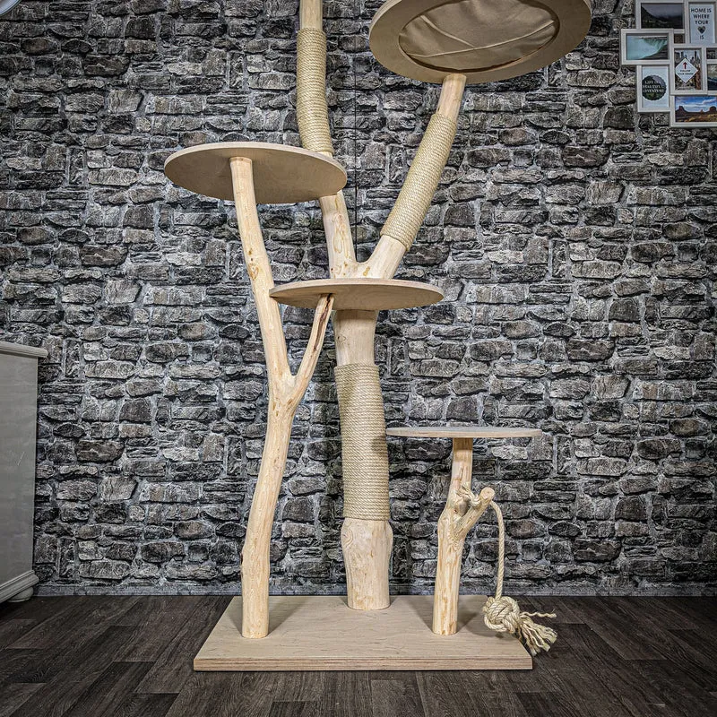 Naturkratzbaum 2565 Kratzbaum Natur Holz Design 196 cm hoch
