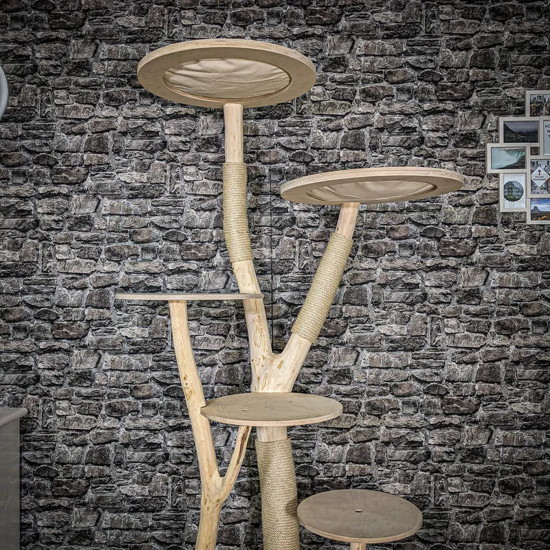 Naturkratzbaum 2565 Kratzbaum Natur Holz Design 196 cm hoch