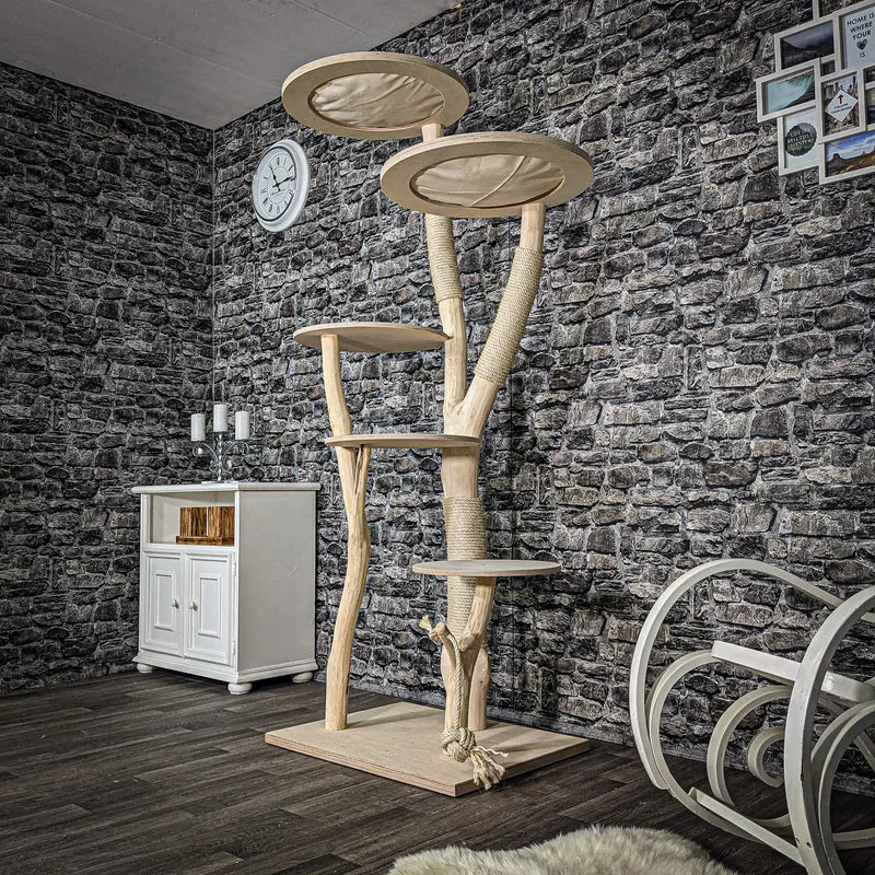 Naturkratzbaum 2565 Kratzbaum Natur Holz Design 196 cm hoch