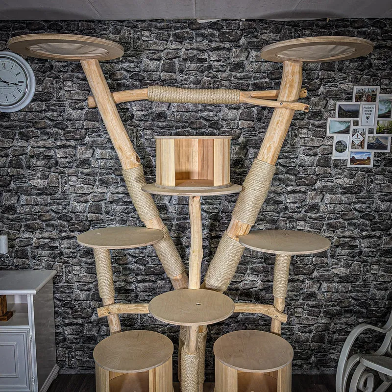 Naturkratzbaum 2557 Kratzbaum Natur Holz Design 225 cm hoch