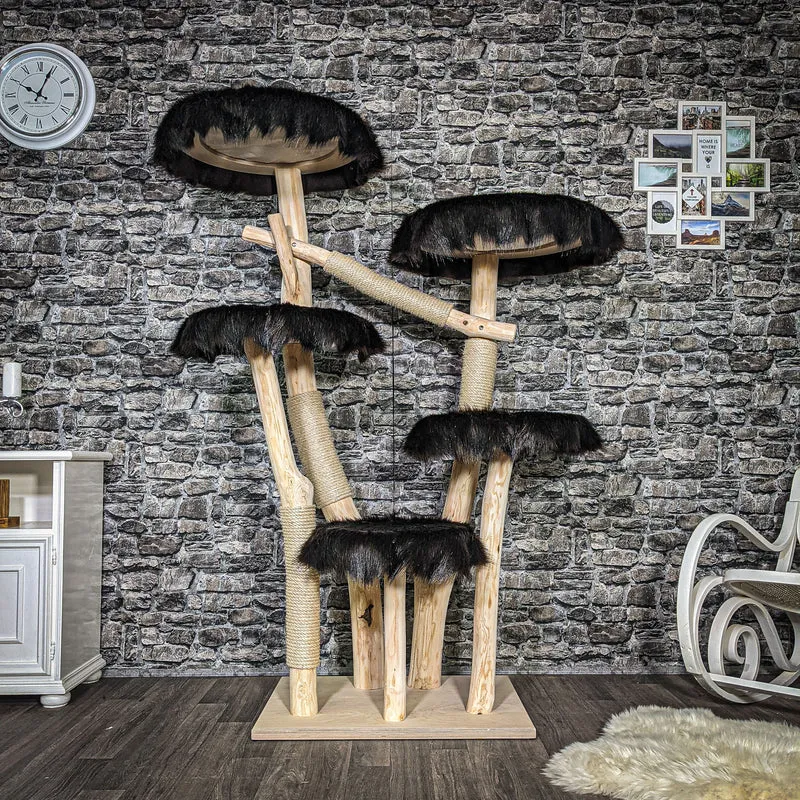Naturkratzbaum 2556 Kratzbaum Natur Holz Design 174 cm hoch