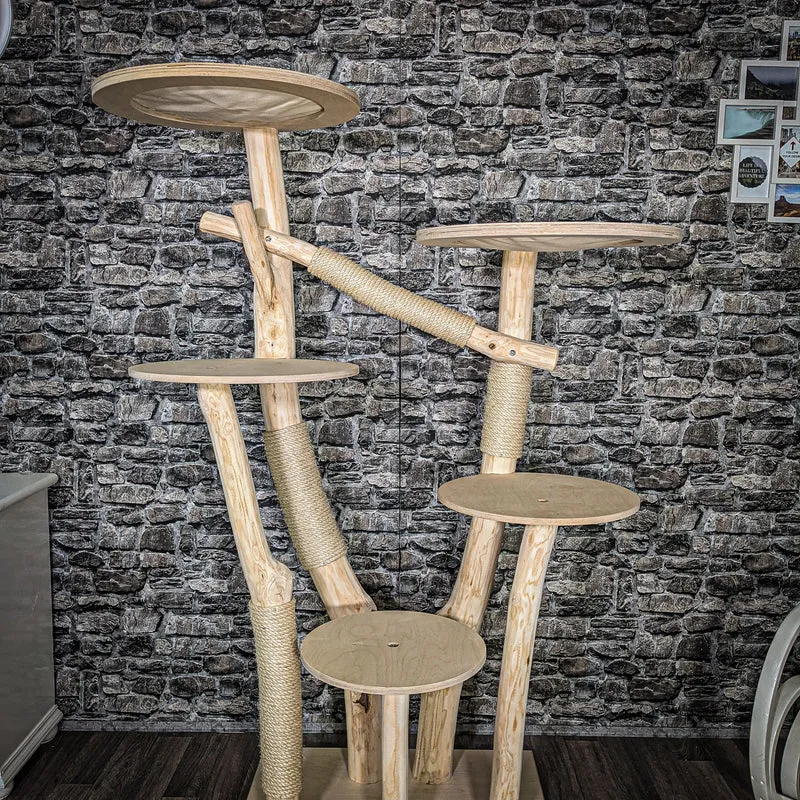Naturkratzbaum 2556 Kratzbaum Natur Holz Design 174 cm hoch