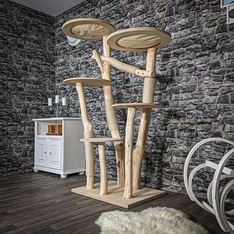 Naturkratzbaum 2556 Kratzbaum Natur Holz Design 174 cm hoch