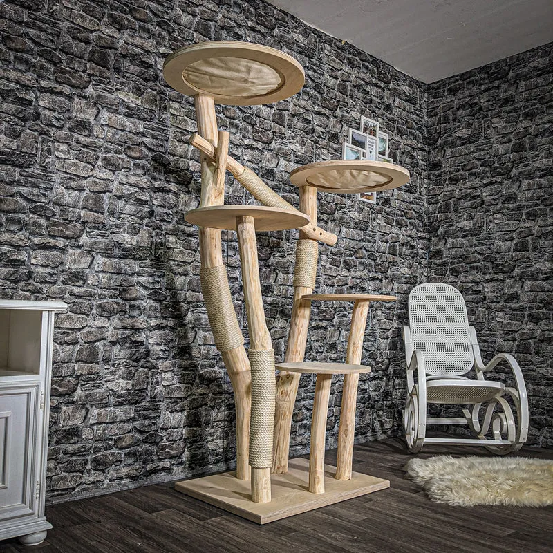 Naturkratzbaum 2556 Kratzbaum Natur Holz Design 174 cm hoch