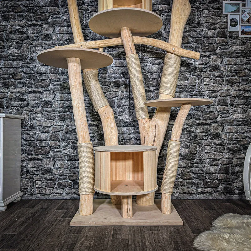 Naturkratzbaum 2554 Kratzbaum Natur Holz Design 194 cm hoch