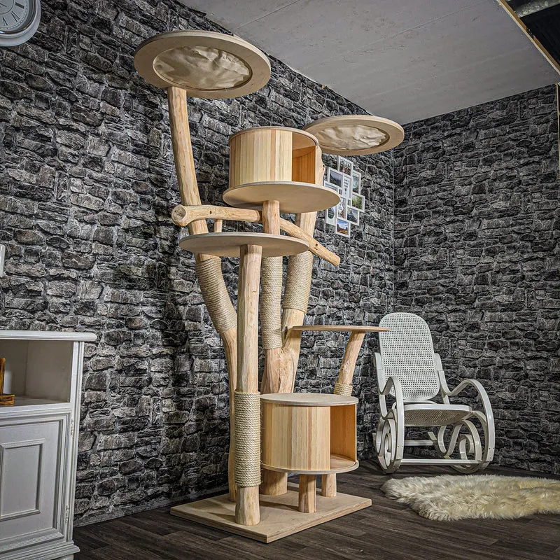 Naturkratzbaum 2554 Kratzbaum Natur Holz Design 194 cm hoch