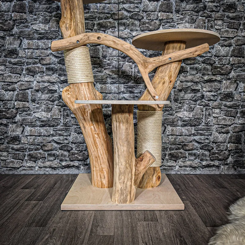Naturkratzbaum 2549 Kratzbaum Natur Holz Design 120 cm hoch