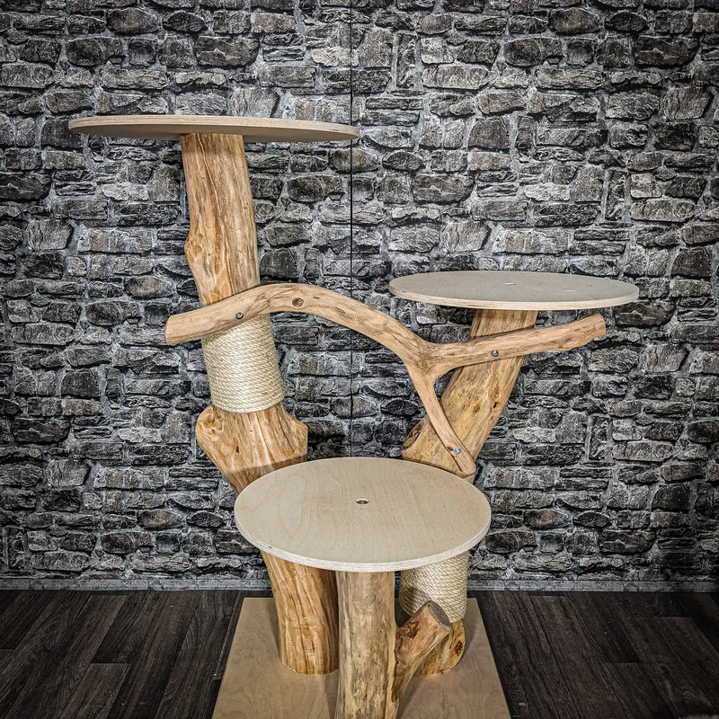 Naturkratzbaum 2549 Kratzbaum Natur Holz Design 120 cm hoch