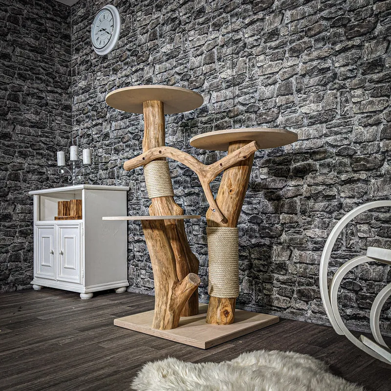 Naturkratzbaum 2549 Kratzbaum Natur Holz Design 120 cm hoch